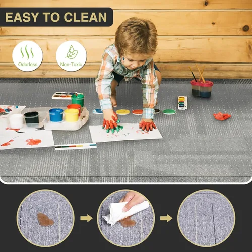 Miniatura 5 de Tapete de piso de alfombra de 36" x 48" para silla de oficina, tapete transparente para piso de silla de escritorio para alfombra de pelo