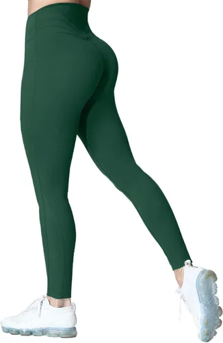 Miniatura 18 de Aoxjox Leggings de entrenamiento de cintura alta para mujer, pantalones de yoga Trinity, 26.5 pulgadas Negro