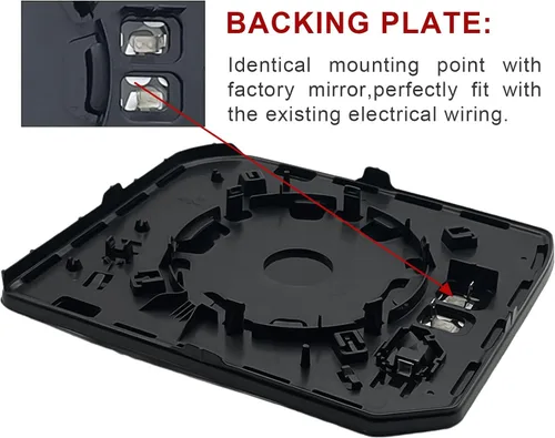 Miniatura 6 de Reemplazo del espejo lateral del conductor con detección de punto ciego para Toyota Tundra 2022-2023, retrovisor lateral superior izquierdo
