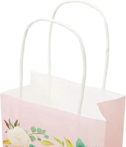 Miniatura 5 de BLUE PANDA Bolsas de regalo de papel de castillo de princesa rosa para fiesta de cumpleaños (9 x 5.3 pulgadas, 24 piezas)