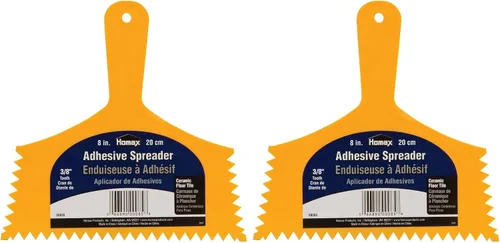 Miniatura 6 de Homax Esparcidor adhesivo, 8 pulgadas, diente de 3/16 pulgadas, esparcidor de pisos de madera dura, naranja