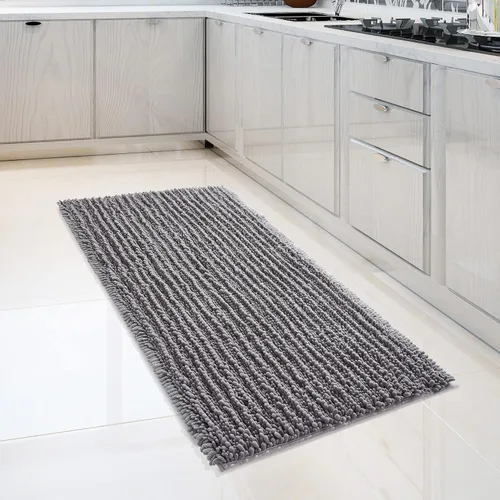 Miniatura 52 de FLOLEOPA Alfombras de Baño de Microfibra de Felpa Suave, Alfombras de Baño Absorbentes Antideslizantes Lavables a Máquina, Tapetes de Baño para Beige