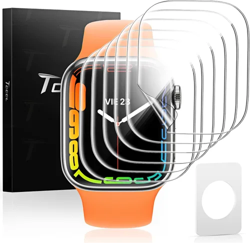 Miniatura 10 de TOCOL Paquete de 6 protectores de pantalla para Apple Watch 44mm SE (2.ª generación) Series 6 Series 5 Series 4, película flexible transparente HD
