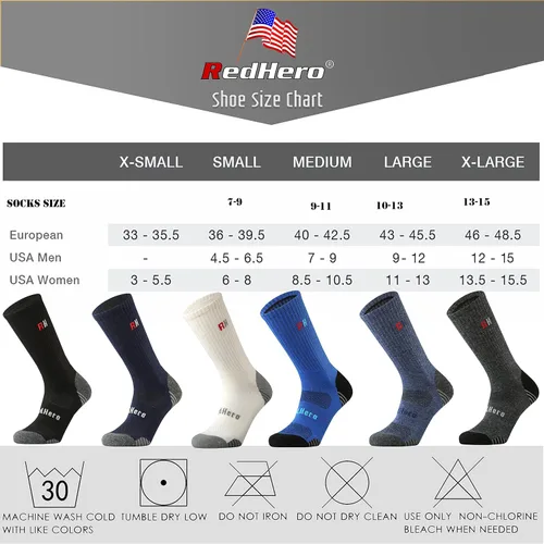 Miniatura 6 de Calcetines acolchados de lana merina para hombre, para senderismo, senderismo, senderismo, suaves, acogedores, ajuste térmico, control de humedad
