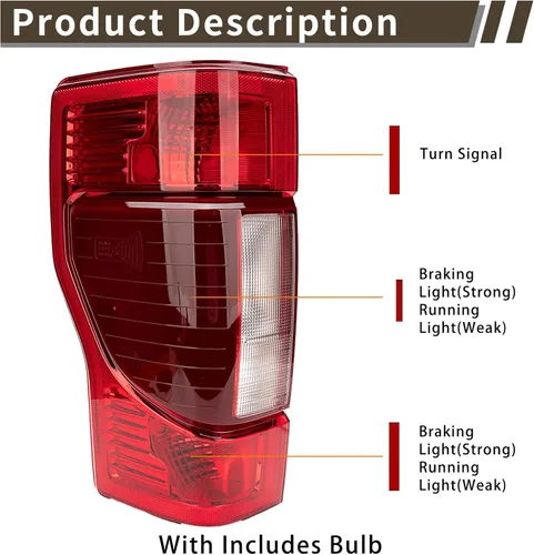Miniatura 2 de Conjunto de luz trasera trasera izquierda del lado del conductor, compatible con Ford F250 F350 2020 2021 2022 Super Duty luz trasera trasera Tipo