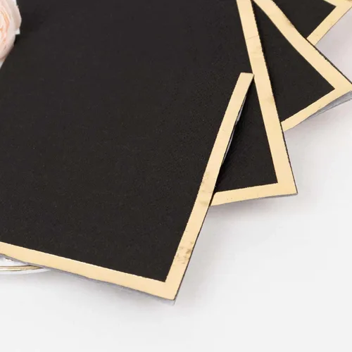 Miniatura 76 de Efavormart 50 Pack Servilletas de papel para fiestas de 2 capas suaves verde oliva con borde dorado de oro, servilletas para cenas, cócteles