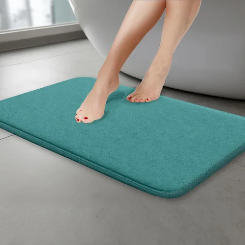 Miniatura 2 de Alfombra de baño de lujo – 1 pieza de alfombrilla de baño de espuma viscoelástica, antideslizante y ultrasuave, altamente absorbente, fácil