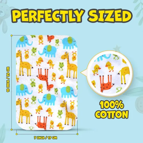 Miniatura 3 de Paño para bebé, paquete de 30 paños de franela para recién nacidos, 100% algodón, diseños divertidos y coloridos, reutilizables, lavables, juego