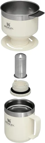 Miniatura 3 de STANLEY Perfect Brew - Juego de café para verter Taza de campamento de 12 oz con tapa incluida Cafetera de goteo con filtro reutilizable Acero