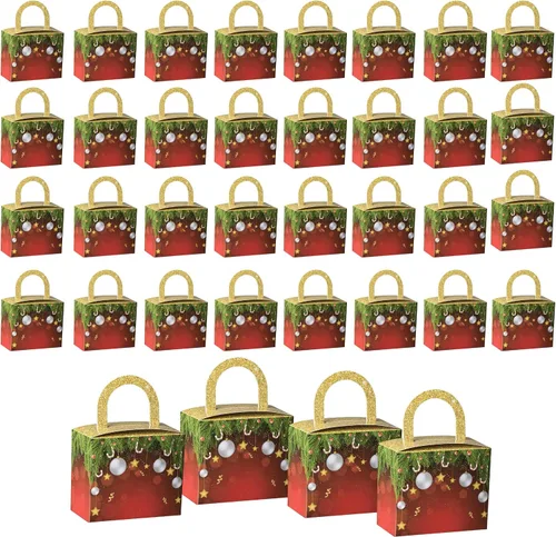 Miniatura 9 de Hammont Adornos Navideños Transparentes Rellenables – Caja de Regalo de Dulces Navideños Reutilizable en Forma de Alpaca para Decoración del Árbol