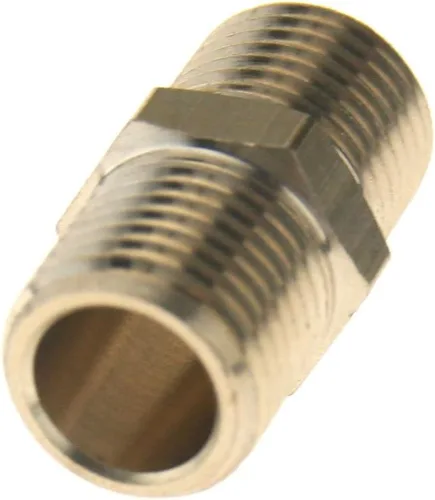 Miniatura 3 de 2 x adaptador para manguera de aerógrafo Conector 1/4" rosca BSP macho a rosca macho manguera de línea de aire