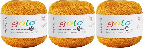Miniatura 21 de Hilo de ganchillo golo para tejer a mano Tamaño 30, hilo para calados color Hibiscus-166 166-Hibiscu