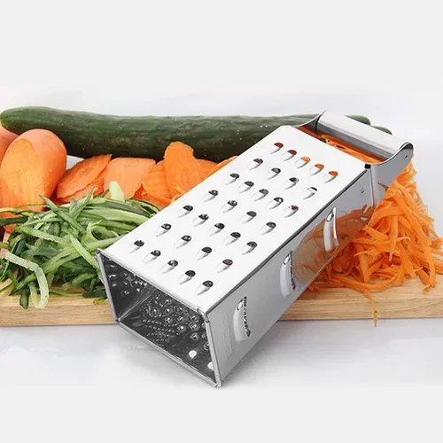 Miniatura 7 de Rallador de caja, rallador grande de acero inoxidable de 4 lados para queso parmesano, jengibre, verduras