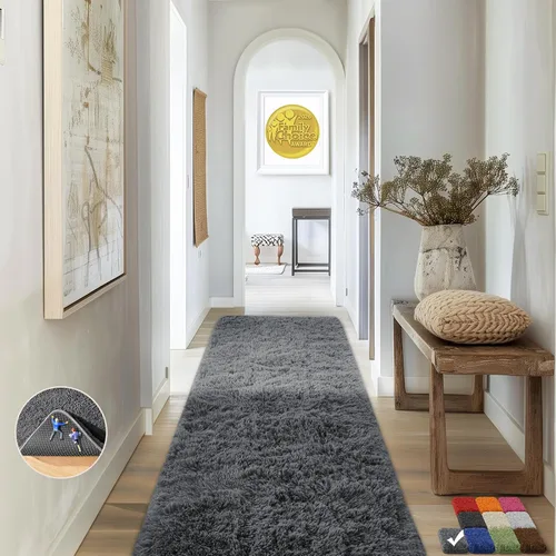 Miniatura 133 de Ophanie Alfombra Verde de Césped, Alfombras de Área para Dormitorio, Alfombra Shag Esponjosa de 4x6 pies, Suave Peluda Afelpada Linda para Niños 7