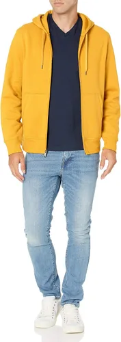 Miniatura 6 de Tienda Essentials - Sudadera con capucha de vellón y cremallera completa, para hombre