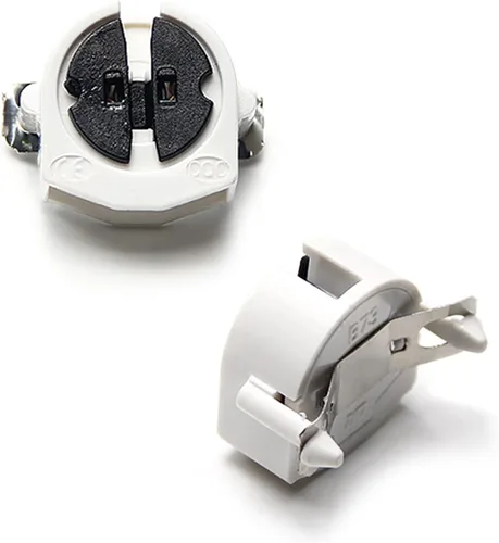 Miniatura 5 de Othmro Enchufes de luz, 10 unids T5 sostenedor, 2A PC de plástico AC 500 V 100 grados de luz fluorescente, F288A Base de una sola cabeza lápida