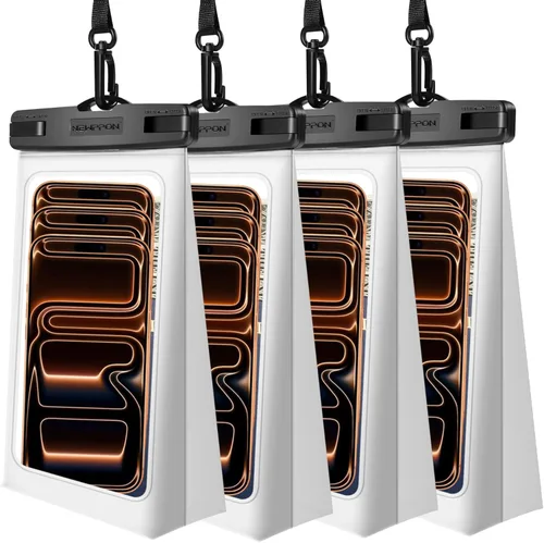 Miniatura 12 de Paquete de 4 bolsas flotantes impermeables para teléfono – Funda universal grande flotante a prueba de agua – Soporte flotante transparente