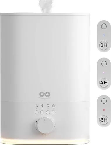 Miniatura 10 de Everlasting Comfort Humidificador de llenado superior de 2.5 litros para dormitorio, silencioso, fácil de llenar y limpiar, tiempo de funcionamiento
