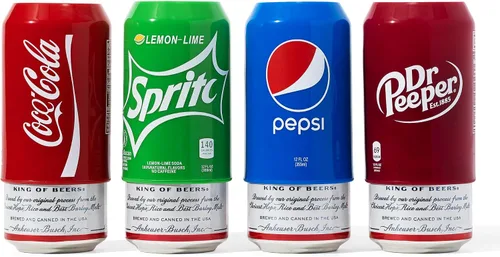 Fundas de silicona para latas (paquete de 4), se esconde como soda, accesorio de funda para tu disfraz de bebida, adecuado para todas las latas