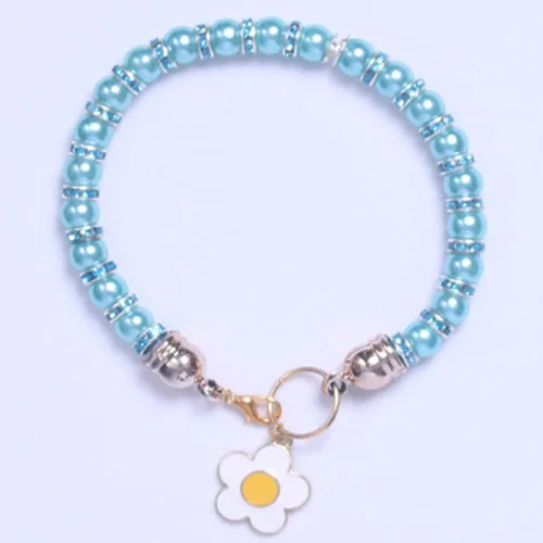 Miniatura 5 de Collares de perlas para mascotas, collares de diamantes, accesorios para collar de gato y perro, suministros para mascotas