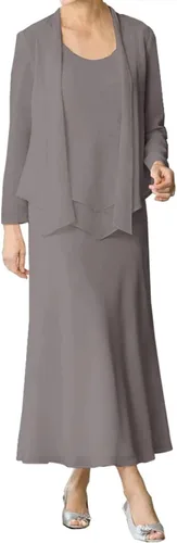 Miniatura 6 de ISABUFEI Mother of The Bride Dresses Long 2025 - Chiffon Mother of The Groom Dress with Jacket