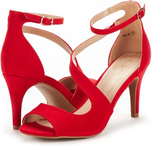 Miniatura 3 de Dream Pairs Nile Sandalias modernas de tacón tipo stiletto, con puntera abierta, para mujer