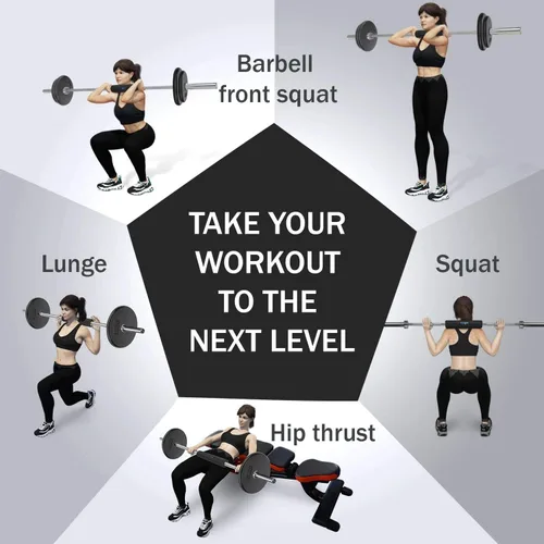 Miniatura 9 de Yes4All Ergonomic Foam Bar Pad, Olympic Barbell Squat & Neck Pad for Squats, Hip Thrusts & Weight Lifting Bar B. Almohadilla de barra