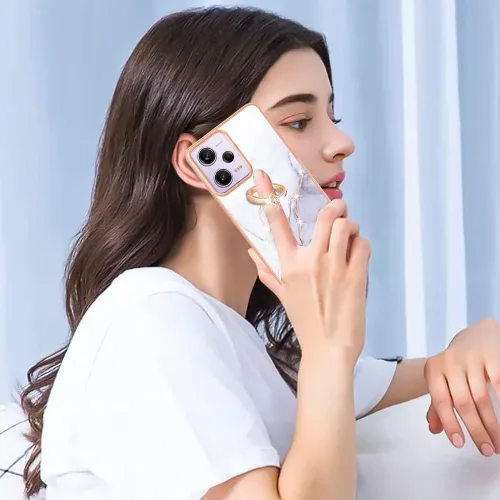 Miniatura 4 de Funda delgada para Redmi Note 12 Pro 5G, funda para Xiaomi Poco X5 Pro, funda de anillo brillante para niñas, cubierta protectora de lente de cámara