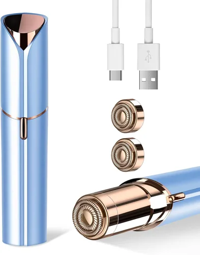 Miniatura 18 de Removedor de vello facial para mujeres - como se ve en TV, afeitadora facial sin dolor - mini removedor de vello, afeitadora eléctrica portátil