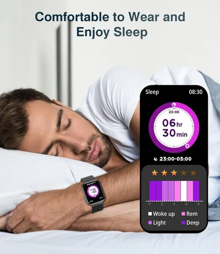 Miniatura 6 de EarlySincere Relojes inteligentes para hombres y mujeres, presión arterial, pantalla táctil completa HD de 1.9 pulgadas, monitor de actividad física