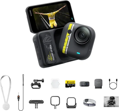 Miniatura 13 de Insta360 GO Ultra - Cámara de vlogging 4K pequeña, manos libres, cámara POV, sensor de 1/1.28 pulgadas, peso de 1.87 oz, FOV de 156°, duración