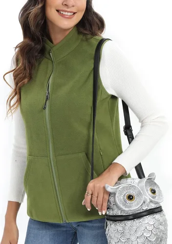 Miniatura 3 de Xeoxarel Chaleco de forro polar para mujer con 6 bolsillos (XS-2XL)