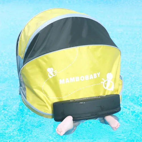 Miniatura 9 de Mambobaby Flotador de natación para bebé con dosel sólido piscina entrenador de natación para bebés, entrenamiento de natación, flotadores de agua