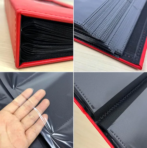 Miniatura 3 de Álbum de fotos de 4 x 6 pulgadas para 300 fotos, cubierta de piel sintética para álbumes de bodas, álbumes de fotos familiares, bolsillo, Rojo