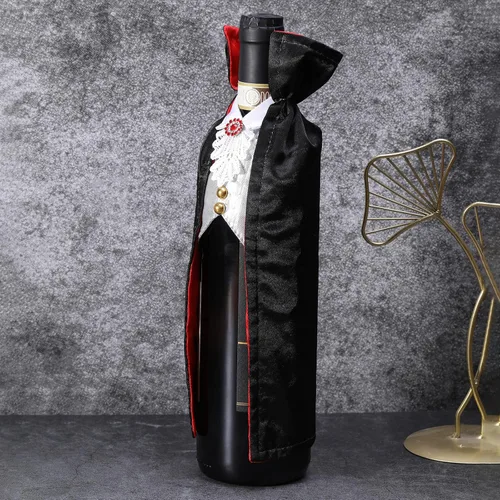 Miniatura 6 de Decoración de cubierta de botella de vino de Halloween – Drácula y vampiro para vino de regalo