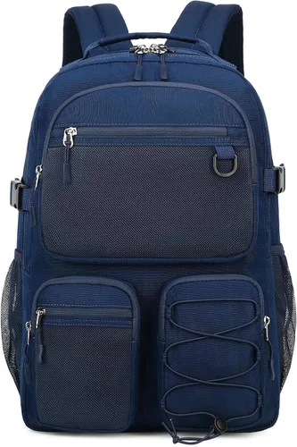 Miniatura 16 de Lohol Mochila resistente al agua con múltiples bolsillos para la escuela, viajes al aire libre, universidad, bolsa para laptop de 15.6 pulgadas