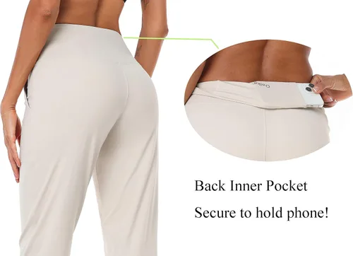 Miniatura 107 de Oalka - Pantalones deportivos para mujer, con cintura alta y bolsillos, para hacer deporte, yoga y entrenar