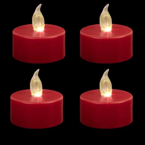 Miniatura 11 de Velas de té sin llama, paquete de 50 velas LED, realistas y brillantes, parpadeantes, de larga duración, 200 horas para festividades, fiestas, Azul