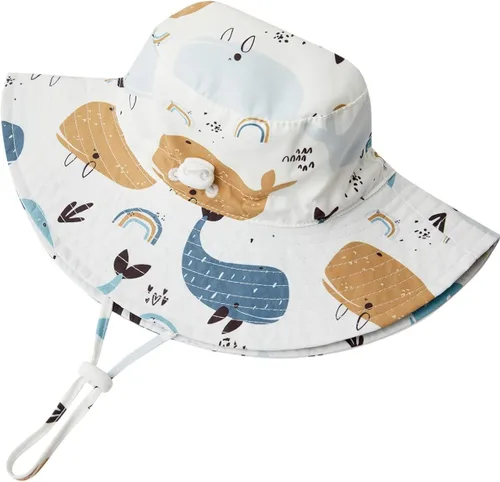 Miniatura 3 de Sombrero de sol para bebé, sombreros de pescador para niños, protección solar de verano, sombreros de playa para niños, sombrero de ala ancha