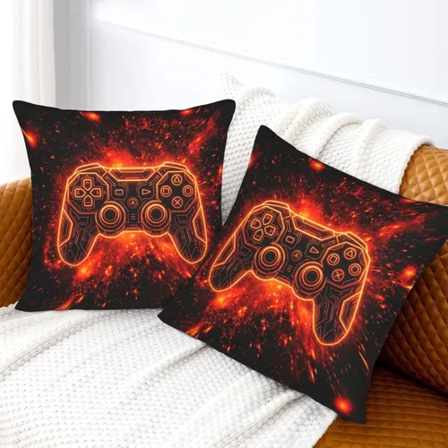 Miniatura 7 de Perinsto Juego de 2 fundas de almohada decorativas para sofá, cama, decoración del hogar, 16 x 16 pulgadas