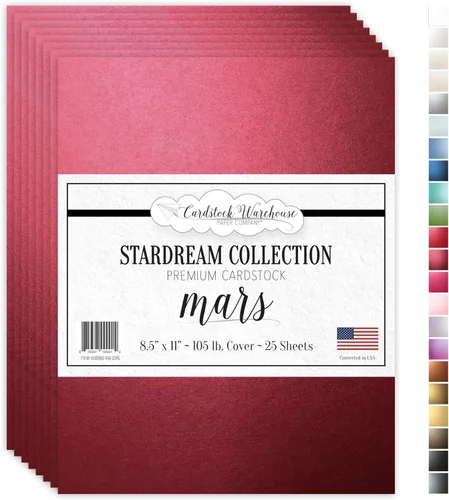 Miniatura 15 de Kunzite stardream metálico Cardstock 8.5" x 11" Premium – 105 Lb. Cover/284 GSM 25 hojas de cartulina almacén Kunzita púrpura claro