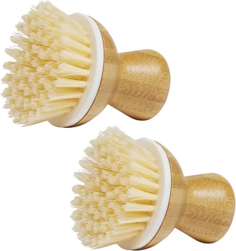Grove Co. Cepillo para platos Bubble-Up, paquete de 2, limpiador de platos de diseño ergonómico, cepillo de repuesto para fregar platos, elimina los
