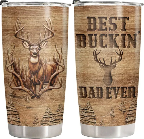 Miniatura 23 de 34HD Regalos para el Día del Padre de parte de su hija, vaso de viaje aislado de dinosaurio Dadasaurus, vaso de 20 onzas, divertido regalo de Vaso