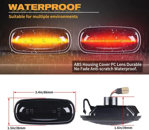 Miniatura 2 de POPMOTORZ 4 piezas de luz LED para guardabarros laterales compatibles con 2003-2009 Dodge RAM 2500 3500 SLT ST TRX4 Sport Laramie luz de posición