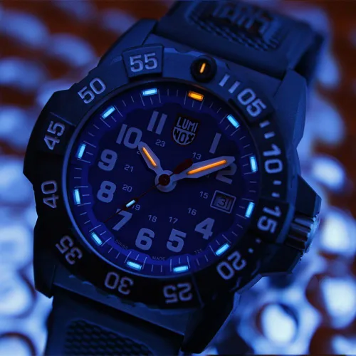 Miniatura 5 de Luminox Navy Seal - Reloj azul para hombre serie XS35033500 resistente al agua de 6562ft caja y correa de carbono ligeras visibilidad nocturna