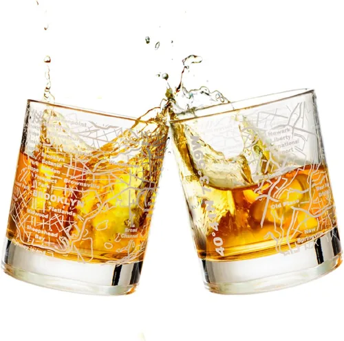 Miniatura 10 de Greenline Goods - Vasos de whisky, juego de regalo de 2 vasos de 284ml para amantes de Washington, DC, grabado con mapa de Washington, DC Vaso