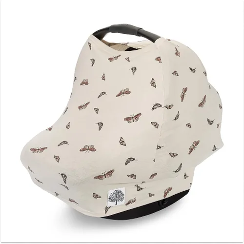 Miniatura 12 de Parker Baby - Funda de asiento de automóvil 4 en 1 para niños, toldo elástico para asiento de automóvil, funda de lactancia, funda para carrito