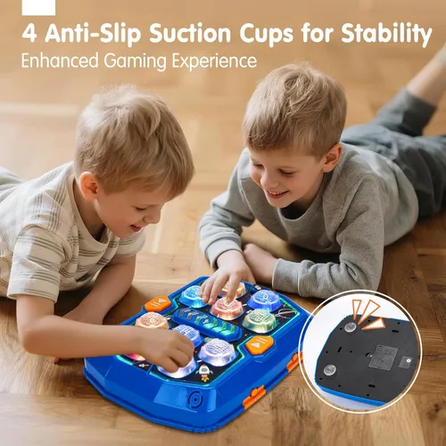 Miniatura 8 de hahaland Juguetes para edades de 5 a 7 años – Juego interactivo Whack A con sonido y tallo de luz Montessori juguete para niños de 3, 4, 5, 6, 7