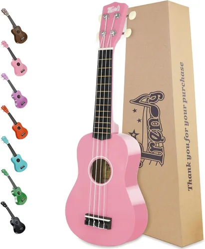 Miniatura 11 de Ukelele soprano de moda para principiantes de 21 pulgadas. Ukelele hawaiano para niños, adultos y estudiantes con bolsa de concierto (negro)