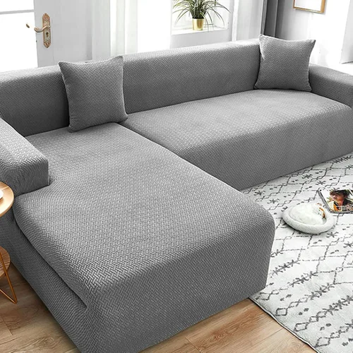 Miniatura 7 de ZPEE Fundas de sofá de forro polar en forma de L, funda elástica suave para perros, mascotas, sala de estar, protector de muebles, funda Azul